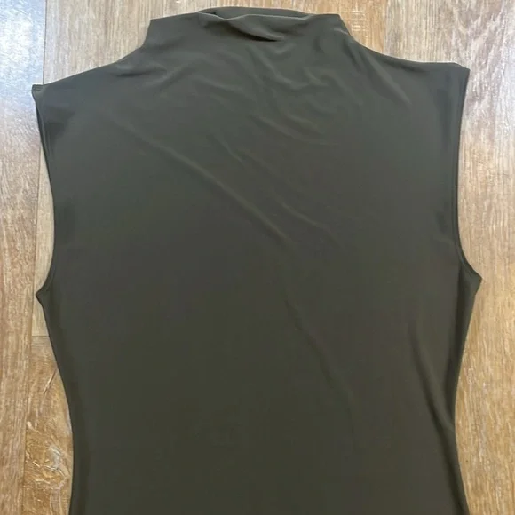 Aritzia Wilfred Botanist Dress in Dark Olive Green Size Large L Midi EUC - Picture 4 of 11